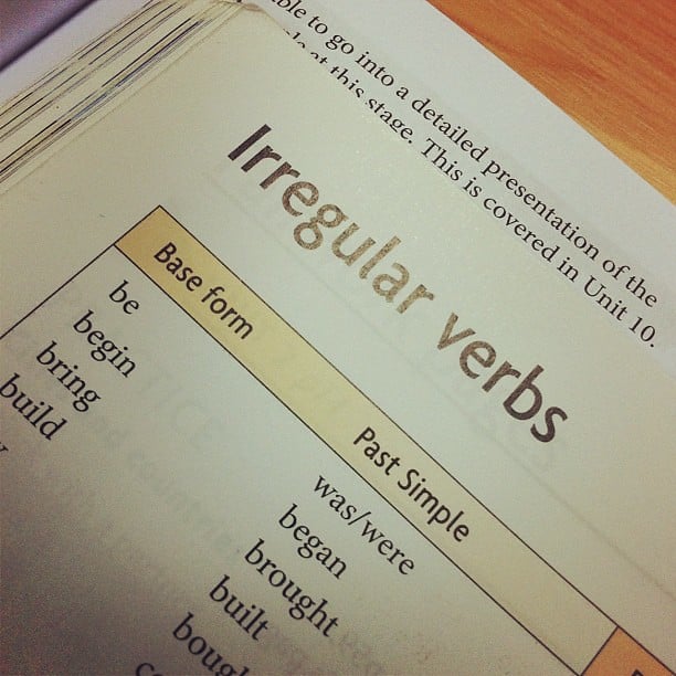 Irregular verbs (Les verbes irréguliers)